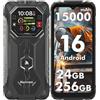 Blackview ROCK 1 Rugged Smartphone 24GB+256GB 15000mAh Android 16 Telefono NFC