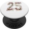 Baseball Jersey Numbers Shirts & Apparel Maglietta da baseball con numero 25 vintage invecchiato PopSockets PopGrip Adesivo