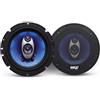 Pyle Casse Auto Stereo Sistema Altoparlanti 16,5 Centimetri Tre Vie, 180 Watt, RMS/360 Watt, Impedenza 4 Ohm, Tweeter Piezo da 2 Centimetri, Audio Triaxiale, Blu