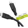 goobay Cavo USB-C 3.2 Cavo di ricarica rapida da 60 W e 10 Gbit di trasferimento dati (PD) / Cavo di ricarica tipo C Thunderbolt 3 e 4 / MacBook, iPad, HP, Dell / 0,5m / 74204