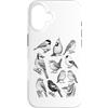 Vintage Songbird Funny Birds Gifts and A Custodia per iPhone 16 Songbirds Y2K - Grafica vintage stile tatuaggio anni '90