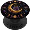 Cosmic Probiotic Brewer Designs Kombucha Crescent Moon Fermentazione Celeste Arte Mistica PopSockets PopGrip Adesivo