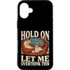 Otter Overthinking Coffee Book Humor Custodia per iPhone 16 Plus Aspetta Lasciami pensare troppo a questo caffè lontra