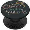 Teacher & Classroom Co. Letteralmente solo un libro Apple per insegnante di lettura PopSockets PopGrip Adesivo