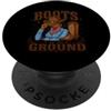 Black Cowgirl Hat Boots On The Ground We Stivali da cowboy a terra Cowgirl afroamericano PopSockets PopGrip Adesivo