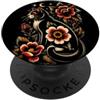 DCatLovers Gatto Floreale Luna Tatuaggio Stile Gatto PopSockets PopGrip Adesivo