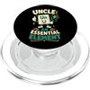 Essential Uncle Family designs Uncle Elemento Essenziale Divertente Un Atom PopSockets PopGrip per MagSafe