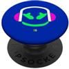 JETC-33 Funny DJ Mallow's SmilingFace Flash Bianco PopSockets PopGrip Adesivo