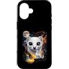 Vintage Ermellino Regalo Custodia per iPhone 16 Mystical Ermellino Luna Piena Woodland Art