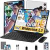 UJJ Gemini AI Tablet 10 Pollici Android 15, 64GB ROM + 2TB TF, Octa-Core2.0GHz, 1280*800 FHD IPS, 5GWiFi,Widevine L1, 5MP+8MP, Bluetooth 5.0, 2026 Tablet con Tastiera, Mouse, Custodia Protettiva - Argento