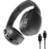 Skullcandy Crusher Evo Wireless Bluetooth Headphones with Multi-Sensory Bass and Charging Cable, Noise Isolating Over-Ear Fit, Up to 40 Hours Battery, Microphone for iPhone Android - True Black