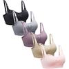 Suekaphin Reggiseno Allattamento Senza Fili da Donna, per Dormire, Gravidanza, Allattamento, Confezione da 5, Nero/Nude/Viola/Rosa Morbido/Grigio, XXL