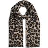 PIECES sciarpa in fantasia animalier beige nero
