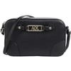 Armani Exchange Polly, Gold Logo Plate, Shoulder Strap, Zip Closure, Borsa Messenger Donna, Nero
