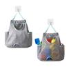 shengxinym Rete Giocattoli Bagno Organizzatore Giocattoli Bagno Borsa, Sacca a Rete Portaoggetti da Appendere con 1 Ganci per Camera da Letto Bagno Cucina, Due Tasche Laterali, 2 Pezzi