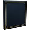 Arpan, album portafoto con pagine autoadesive, misura XL 32 x 26 cm, 24 pagine per un totale di 48 lati, copertina in Finta Pelle imbottita, colore blu