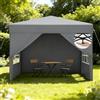 Aufun Gazebo pop-up da 3 x 3 m, pieghevole, con pareti laterali, colore argento