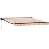 LKJephalotrop Tenda da sole con braccio articolato, 350 x 250 cm, retrattile, per terrazza, giardino, funzionamento manuale/elettrico, protezione solare, in acciaio verniciato a polvere, telaio in