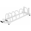 APLVFFZH Barbell Porta Dischi Supporto Rastrelliera Organizzatore con Struttura in Acciaio Saldato Posizioni Dedicate E Funzione Mobile Mantiene Ordine E, Bianco, Grande