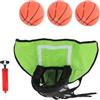 MAGICLULU Canestro da Basket per Trampolino con Mini Palline e Pompa, Accessorio Sportivo All'aperto Oxford e Rete Pe, Facile da Installare e Famiglie