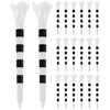 Kichvoe 20 Pezzi Tee da Golf Supporto Pallina da Golf a 4 Punte Plastico Altezza Regolabile 70mm Nero Accessorio per Giocatori