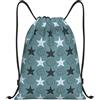 SMAZDFXX Zaino con coulisse a forma di stelle disegnate a mano, borsa pieghevole cordoncino, sportivo, da palestra, yoga leggera e impermeabile, 16,5 X19,6 modello 1-127