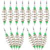 SOIMISS 16 Pezzi Gabbia per Esche da Pesca, Feeder a Molla Perline Luminose, Acciaio al Carbonio, Forma Ellittica, per Carpa e Groundbait, Pesca Notturna All'aperto in Acqua Salata