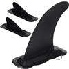 Tofficu Kayak Tracking Fin e Paddleboard Fin, Set 3 Pezzi in PVC Nero, Pinna Grande Staccabile, con Buona Presa, per Kayak e Paddleboard