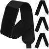 Luxshiny 4 Pezzi Cinghie da Sci in Nylon Nero Chiusura Hook And Loop, Leggeri e Sicuri per Fissaggio di Sci da Montagna e Sport Invernali