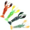 TEHAUX 4 Pezzi Esca Artificiale da Pesca a Forma di Astice 95mm | Soft Lure Portatile, Adatta alla Pesca, Facile da Usare e Resistente ai Morsi, per Attirare i Pesci