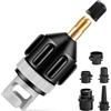 Qurxuanwe Adattatore SUP Compressore con 4 Ugelli, Adattatori Pompa Gonfiaggio Multifunzione, Convertitore Valvola Canoa Gonfiabile, Accessorio Stand Up Paddle Board per Kayak, Gommoni,Barche & Letti Gonfiabili