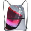 SMAZDFXX Zaino con coulisse e cerniera, stampa bottiglia di vino rosso, in vetro, per palestra, yoga, viaggi