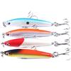Kichvoe 4 Pezzi Esca da Pesca Sinking Baits 6cm 3,4g Amo 10# Artificiale in Plastico e Metallo Occhi 3D per Pesca in Mare