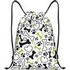 SMAZDFXX Zaino con coulisse e stampa a di cane, pieghevole, con cordoncino, zaino sportivo, borsa da palestra, impermeabile, leggero, per yoga, 16,5 X19,6 modello 1-192