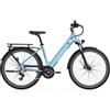 Aspadz Qreate City Air E‑bike 36V 250W, due batterie da 15Ah, 27,5 pollici, telaio basso, 7 marce, freni a disco idraulici, telaio leggero, display TFT (CITY AIR, Aurora Blue)