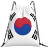 Yyoretp Zaino con coulisse con stampa bandiera della Repubblica di Corea, per sport, palestra, spiaggia, danza, yoga, per donne e uomini