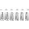 Zerodeko 6 Pezzi Cerniere per Frigorifero in Acciaio Inox Argento, 25-165qt, con Viti e Montanti di Fissaggio, per Contenitori Isotermici e Cooler, per Campeggio e Pesca