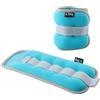 BUERPINKING Pesi per gambe e braccia, set da 2 pezzi (ognuno da 0,3/0,5/0,75/1/1,5/2 kg), per principianti e bambini, pilates, jogging, yoga (blu, 0,5 kg)