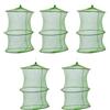 DIYEAH Rete Porta Pesce Pieghevole 5 Pezzi in Nylon Verde | Fishing, per Minnows e Shrimp, Asciugatura Rapida, Struttura Anti-fuga