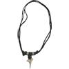 BLUSUPERSHOP 1 collana ART 15, Ciondolo VERO Dente squalo 2 3 cm Circa Sono Sempre Differenti e Laccio Regolabile Tribale Unisex