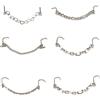 VANANA Set di 6 catene da naso da 20 g, in acciaio inox, con perno, cerchi e viti, gioielli per piercing al naso per donne e uomini