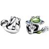 Feitery Santa Charms Compatible with Pandora Braccialetti Giorno di Natale Bead Charm da donna