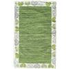HOME ZEN HOUSEHOLD LINEN Passatoia Tappeto 100% Cotone Art. LOVE Shabby Chic Bordato con Stampa Cuori 50x110 cm Verde