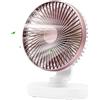 ASDQWE Mini ventilatore da scrivania USB, ventilatore oscillante portatile con 4 velocità, 16,5 cm, regolabile, silenzioso, ventilatore personale a batteria, per casa, ufficio, camera da letto, tavolo da