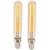 Cuque Set di Lampadine Tubolari, E14 220-240V Ampia Applicazione Illuminazione Soffusa Lampadina Tubolare Domestica (Oro)