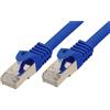 S-CONN maximum connectivity Cavo patch RJ45 con cavo CAT 7 grezzo PIMF blu 15 m