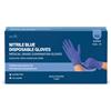 by Amazon Guanti monouso in nitrile blu, senza polvere, senza lattice, taglia XL, confezione da 100 pezzi