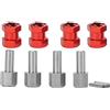 Tbest Adattatore Esagonale per Auto RC, Adattatore per Driver Esagonale Ruota in Metallo 12mm RC per D90 AX10 CC01 SCX10 (Rosso)