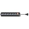 Goobay Presa Multipla 6 Posti Con Interruttore Illuminato Nera 10252