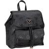 GUESS zaino per il tempo libero Cresidia II Flap Backpack Black Logo nero